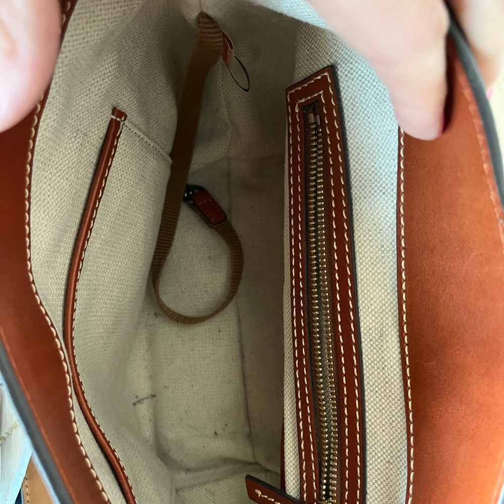 Dooney & Bourke Brown Leather Shoulder Bag - Picture 9 of 12
